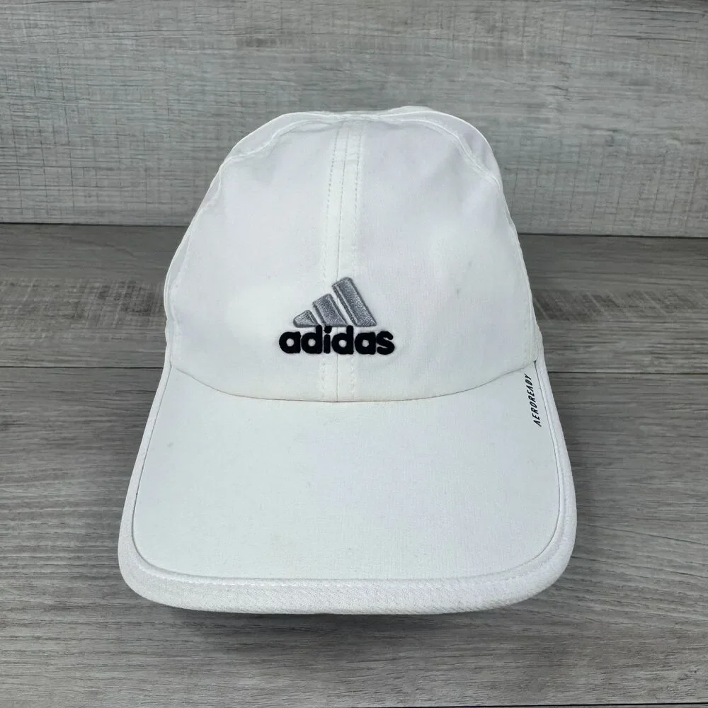 Adidas Aeroready Running Baseball Cap Unisex White Logo Adjustable Strapback Hat